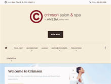 Tablet Screenshot of crimsonsalonandspa.com